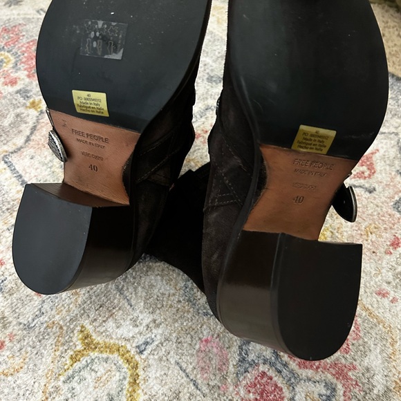 New Free People Lady Lonestar Suede Western Boots - Picture 8 of 8